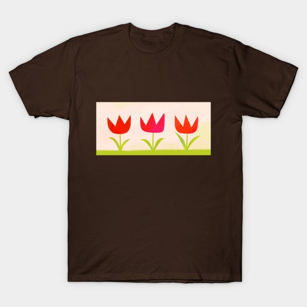 Three tulips T-Shirt by CrisTamay